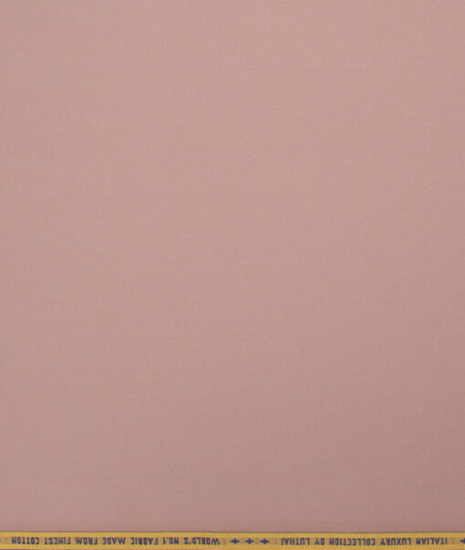 Luthai Men's  Cotton Solids  Unstitched Shirting Fabric (Orchid Pink)