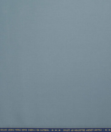 Luthai Men's  Cotton Solids  Unstitched Shirting Fabric (Regent Grey)