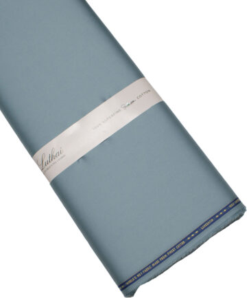 Luthai Men's  Cotton Solids  Unstitched Shirting Fabric (Regent Grey)
