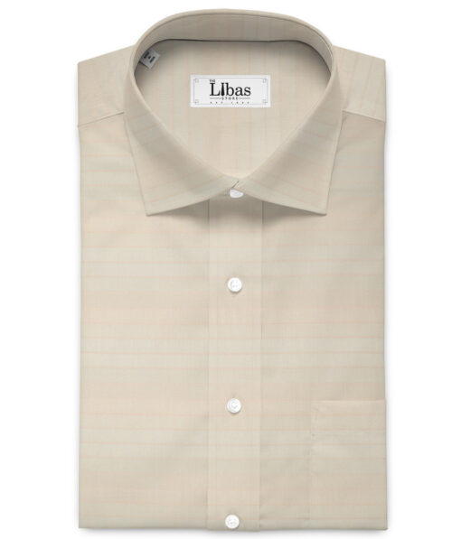 Luthai Men's  Supima Cotton Striped  Unstitched Shirting Fabric (Pistachios Green)
