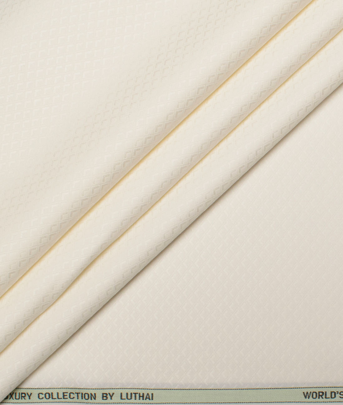 Luthai Men's Supima Cotton Structured Unstitched Shirting Fabric (Cream) Luthai Men's Supima Cotton Structured Unstitched Shirting Fabric (Cream)