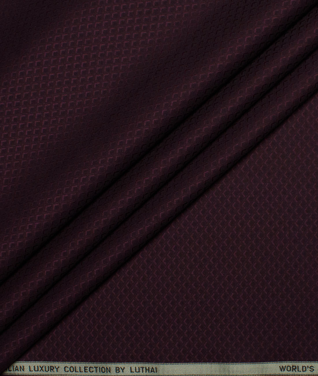 Luthai Men's Supima Cotton Structured Unstitched Shirting Fabric (Dark Wine) Luthai Men's Supima Cotton Structured Unstitched Shirting Fabric (Dark Wine)