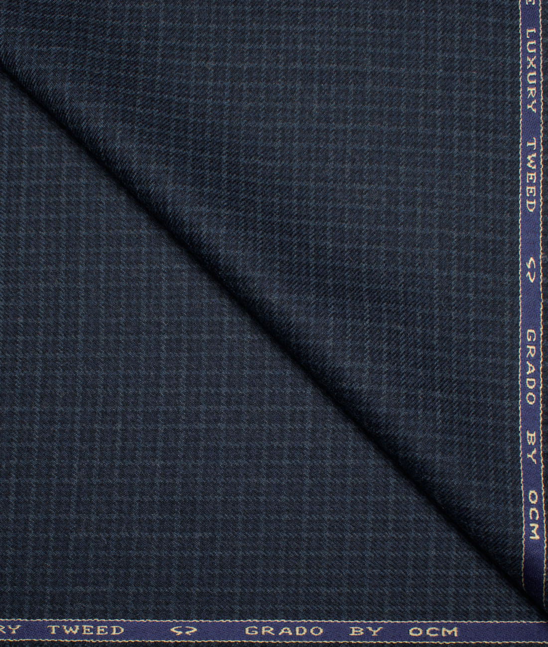 OCM Men's 60% Wool Checks Unstitched Tweed Fabric for Jacket & Blazer (Dark Royal Blue) OCM Men's 60% Wool Checks Unstitched Tweed Fabric for Jacket & Blazer (Dark Royal Blue)