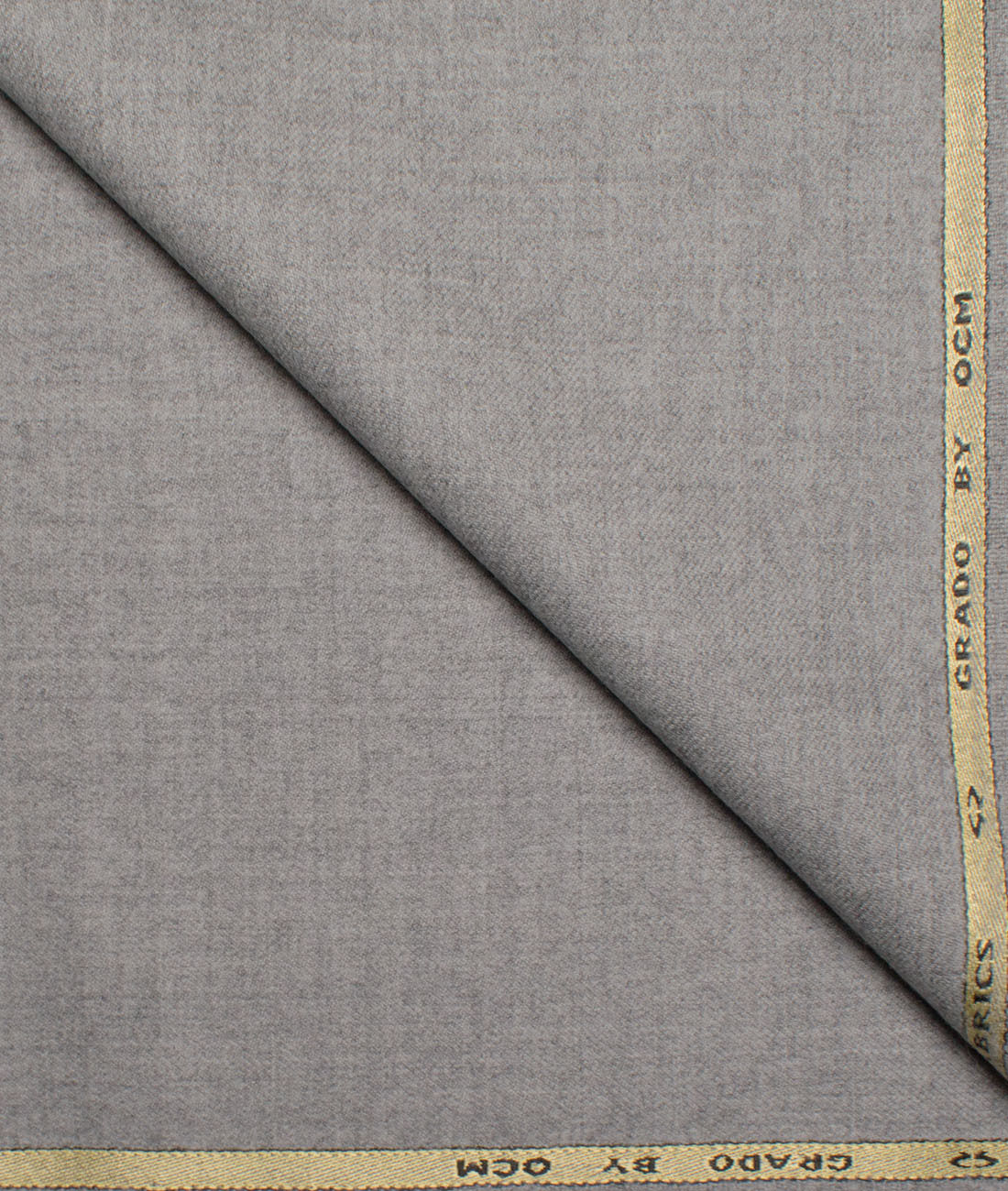 LSOCMTWEED224LGRYSOLID520NOV OCM Men's 100% Wool Solids Unstitched Tweed Fabric for Jacket & Blazer (Light Grey) - Image 1