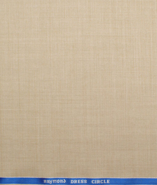 Raymond Men's 25% Wool  Self Design  Unstitched Suiting Fabric (Buttermilk Beige)