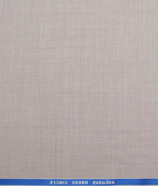 Raymond Men's 25% Wool  Self Design  Unstitched Suiting Fabric (Light Grey)