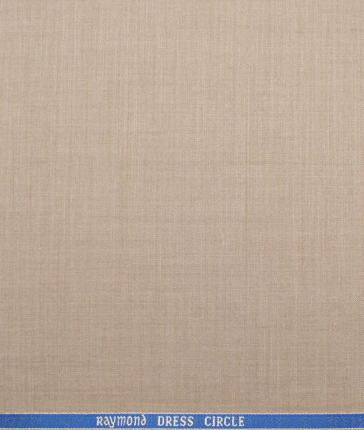 Raymond Men's 25% Wool  Self Design  Unstitched Suiting Fabric (Linen Beige)