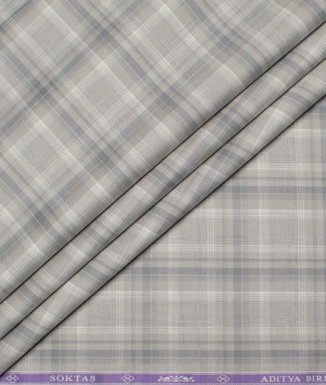 Soktas Men's Giza Cotton Checks Unstitched Shirting Fabric (Light Grey) Soktas Men's Giza Cotton Checks Unstitched Shirting Fabric (Light Grey)