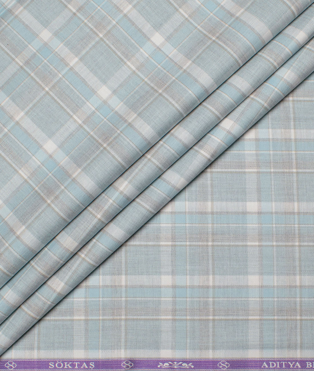 Soktas Men's Giza Cotton Checks Unstitched Shirting Fabric (Teal Blue) Soktas Men's Giza Cotton Checks Unstitched Shirting Fabric (Teal Blue)