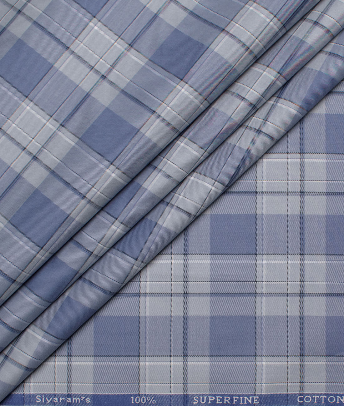 Siyaram's Men's Superfine Cotton Checks Unstitched Shirting Fabric (Light Grey) Siyaram's Men's Superfine Cotton Checks Unstitched Shirting Fabric (Light Grey)