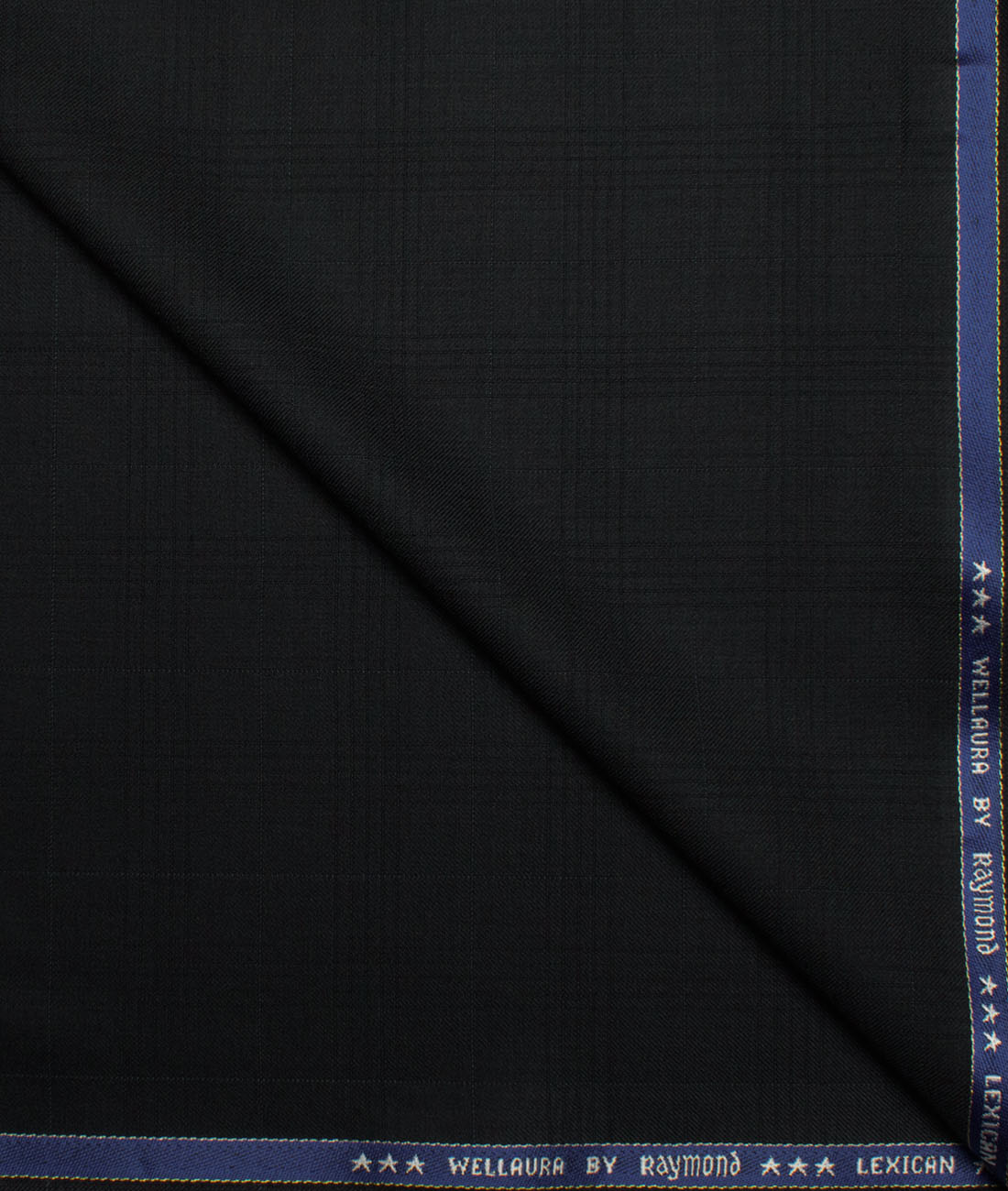 Raymond Men's 52% Wool Super 130's Checks Unstitched Suiting Fabric (Black) Raymond Men's 52% Wool Super 130's Checks Unstitched Suiting Fabric (Black)