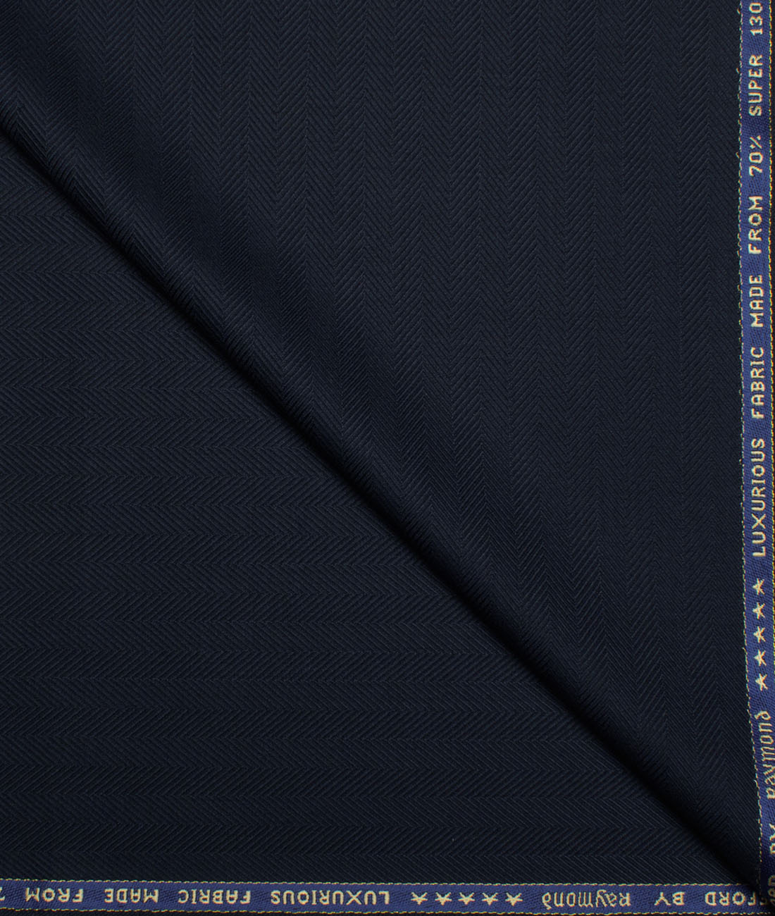 Raymond Men's 70% Wool Super 130's Striped Unstitched Suiting Fabric (Dark Royal Blue) Raymond Men's 70% Wool Super 130's Striped Unstitched Suiting Fabric (Dark Royal Blue)