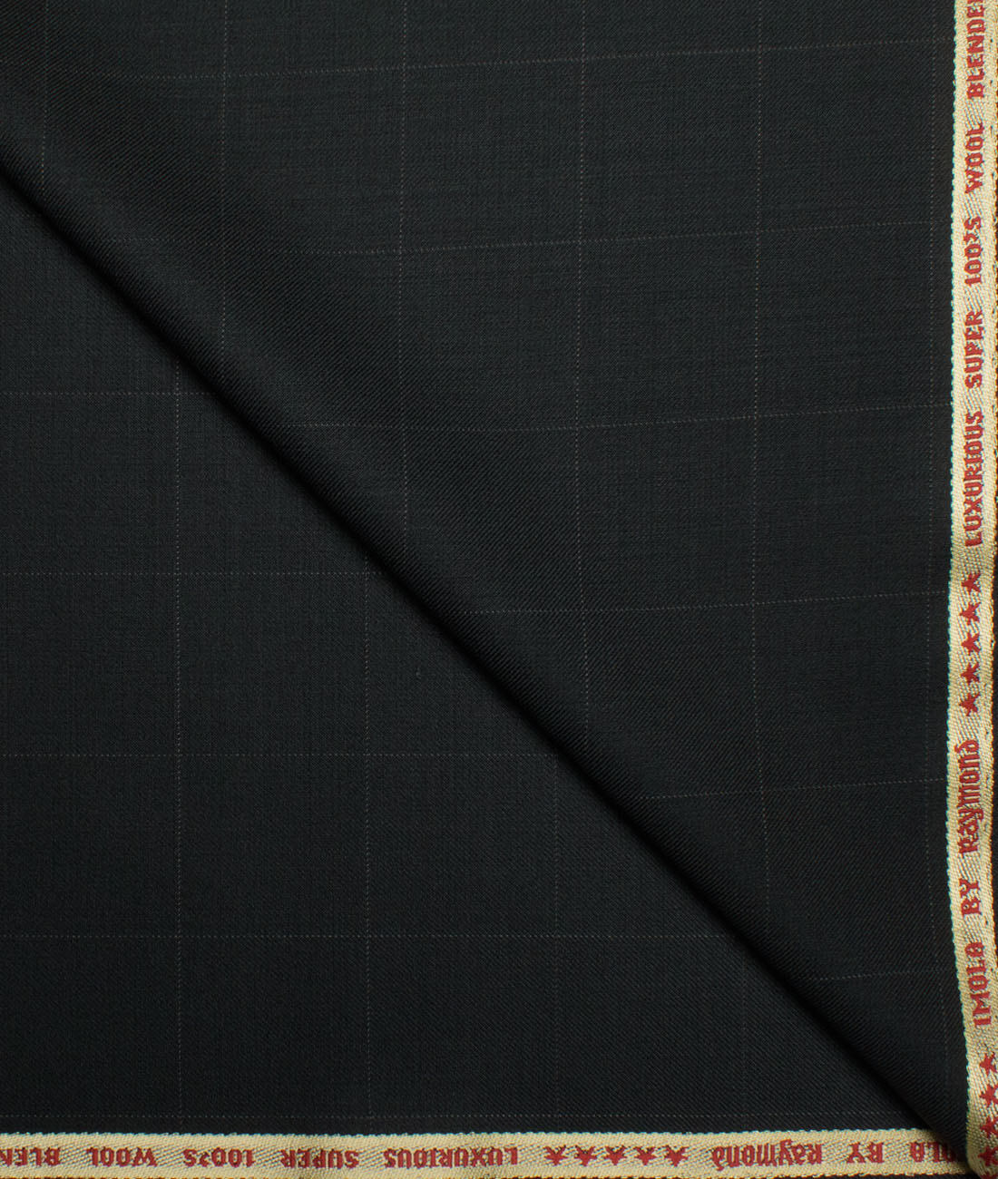 Raymond Men's 50% Wool Super 100's Checks Unstitched Suiting Fabric (Black) Raymond Men's 50% Wool Super 100's Checks Unstitched Suiting Fabric (Black)