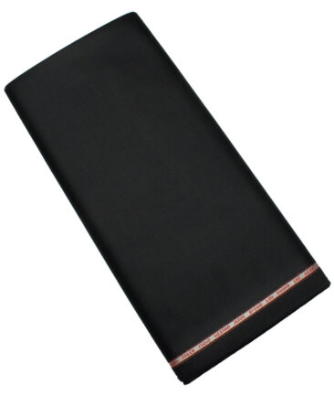 Raymond Men's 70% Wool Super 120's Solids  Unstitched Suiting Fabric (Black)