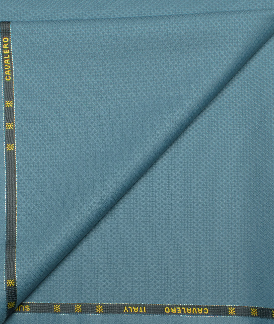Cavalero Italy Men's 60% Wool Super 120's Jacquard Unstitched Trouser Fabric (Teal Blue) Cavalero Italy Men's 60% Wool Super 120's Jacquard Unstitched Trouser Fabric (Teal Blue)