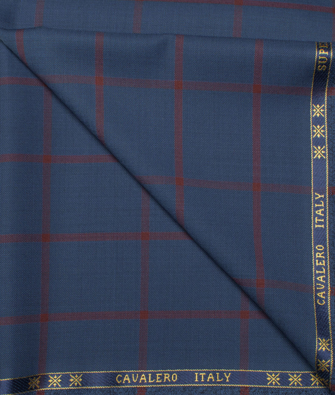 Cavalero Italy Men's 60% Wool Super 130's Checks Unstitched Trouser Fabric (Royal Blue) Cavalero Italy Men's 60% Wool Super 130's Checks Unstitched Trouser Fabric (Royal Blue)