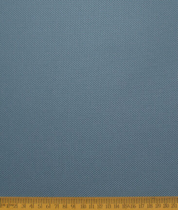 Italian Channel Men's Terry Rayon  Structured  Unstitched Suiting Fabric (Greyish Blue)