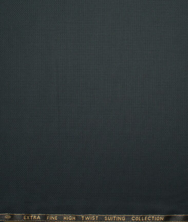 Luigi Bernardo Italy Men's Terry Rayon  Structured  Unstitched Suiting Fabric (Dark Pine Green)