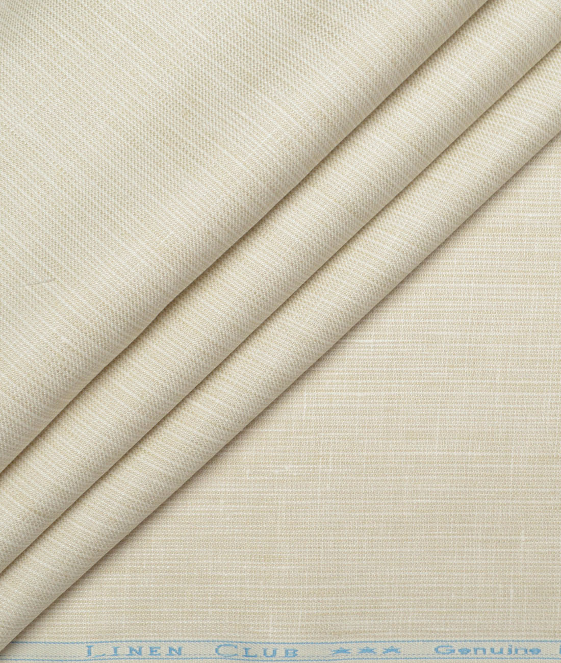 Linen Club Men's Pure Linen 44 LEA Self Design Unstitched Suiting Fabric (Natural Cream) Linen Club Men's Pure Linen 44 LEA Self Design Unstitched Suiting Fabric (Natural Cream)