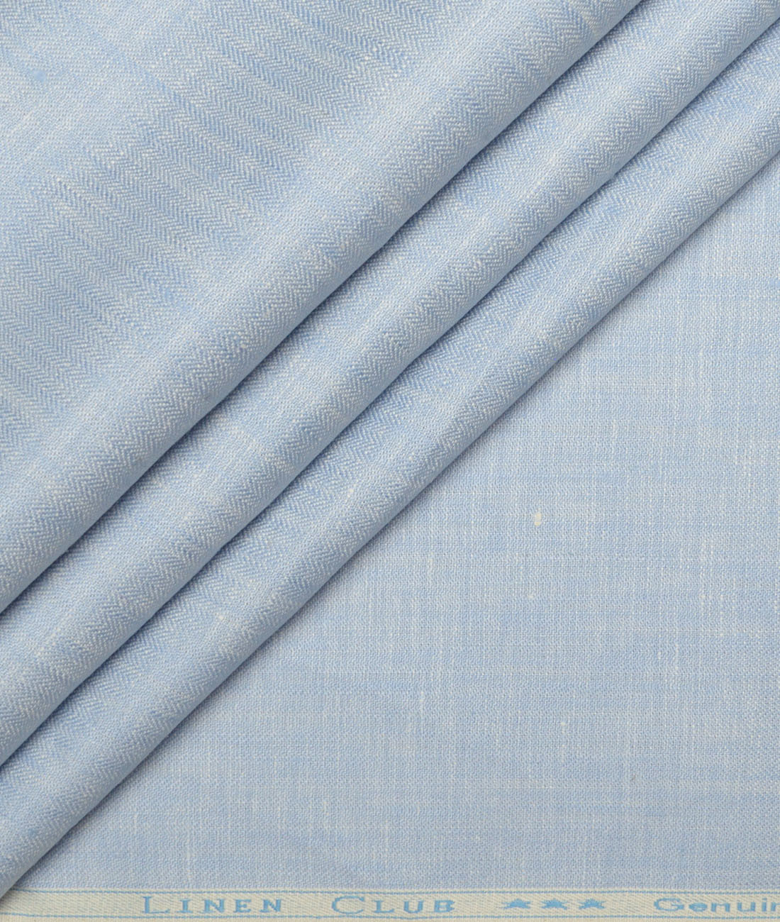 Linen Club Men's Pure Linen 44 LEA Self Design Unstitched Suiting Fabric (Sky Blue) Linen Club Men's Pure Linen 44 LEA Self Design Unstitched Suiting Fabric (Sky Blue)