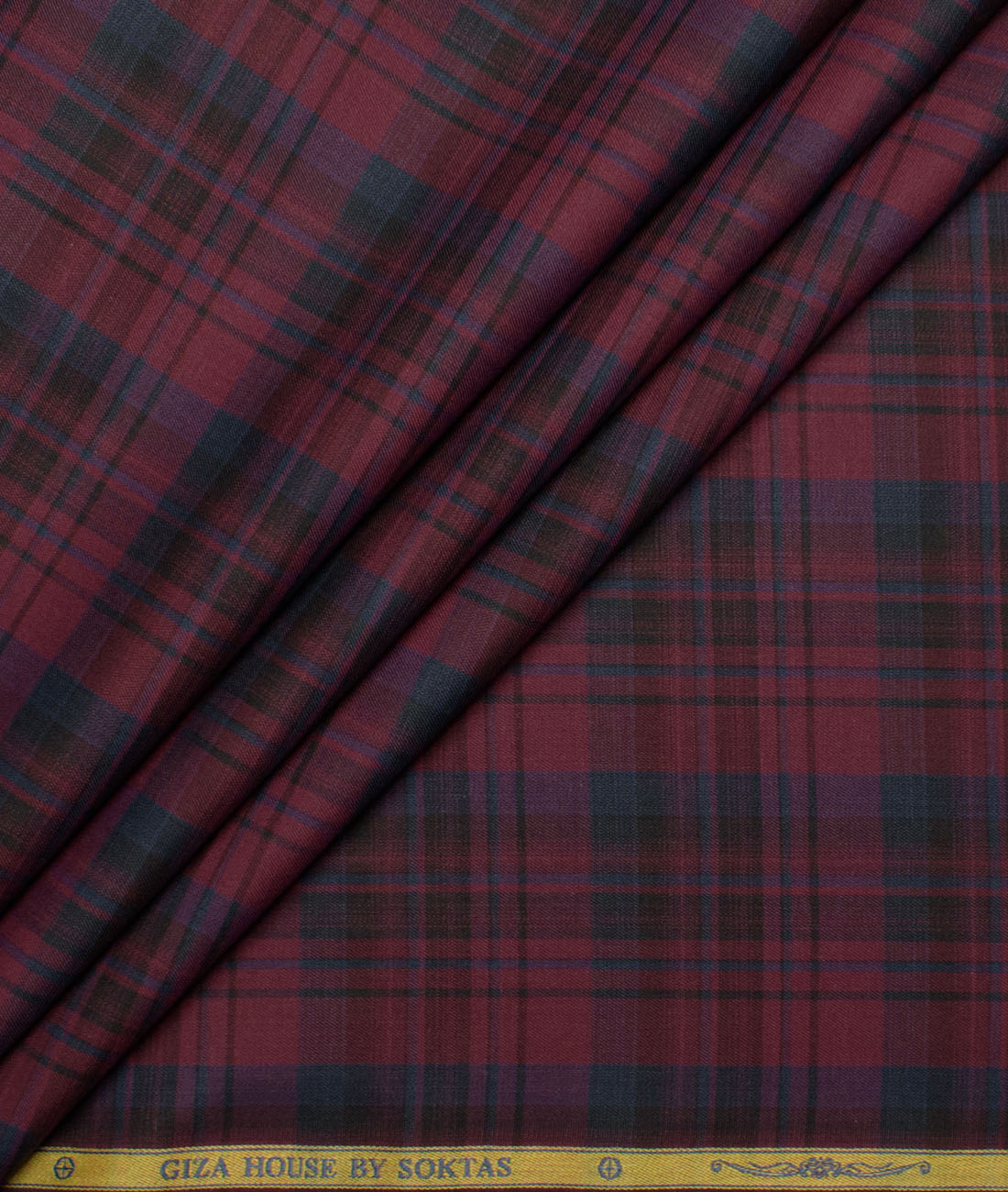 Soktas Men's Cotton Tencel Checks Unstitched Shirting Fabric (Wine) Soktas Men's Cotton Tencel Checks Unstitched Shirting Fabric (Wine)
