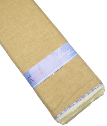 Arvind  70 LEA Irish Linen Self Design  Unstitched Shirt or Kurta Fabric (Sand Brown)
