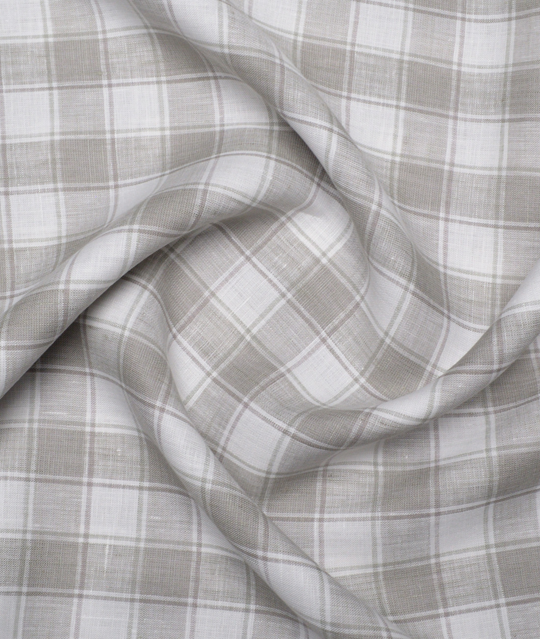 Burgoyne 60 LEA Irish Linen Checks Unstitched Shirt or Kurta Fabric (White & Grey) Burgoyne 60 LEA Irish Linen Checks Unstitched Shirt or Kurta Fabric (White & Grey)