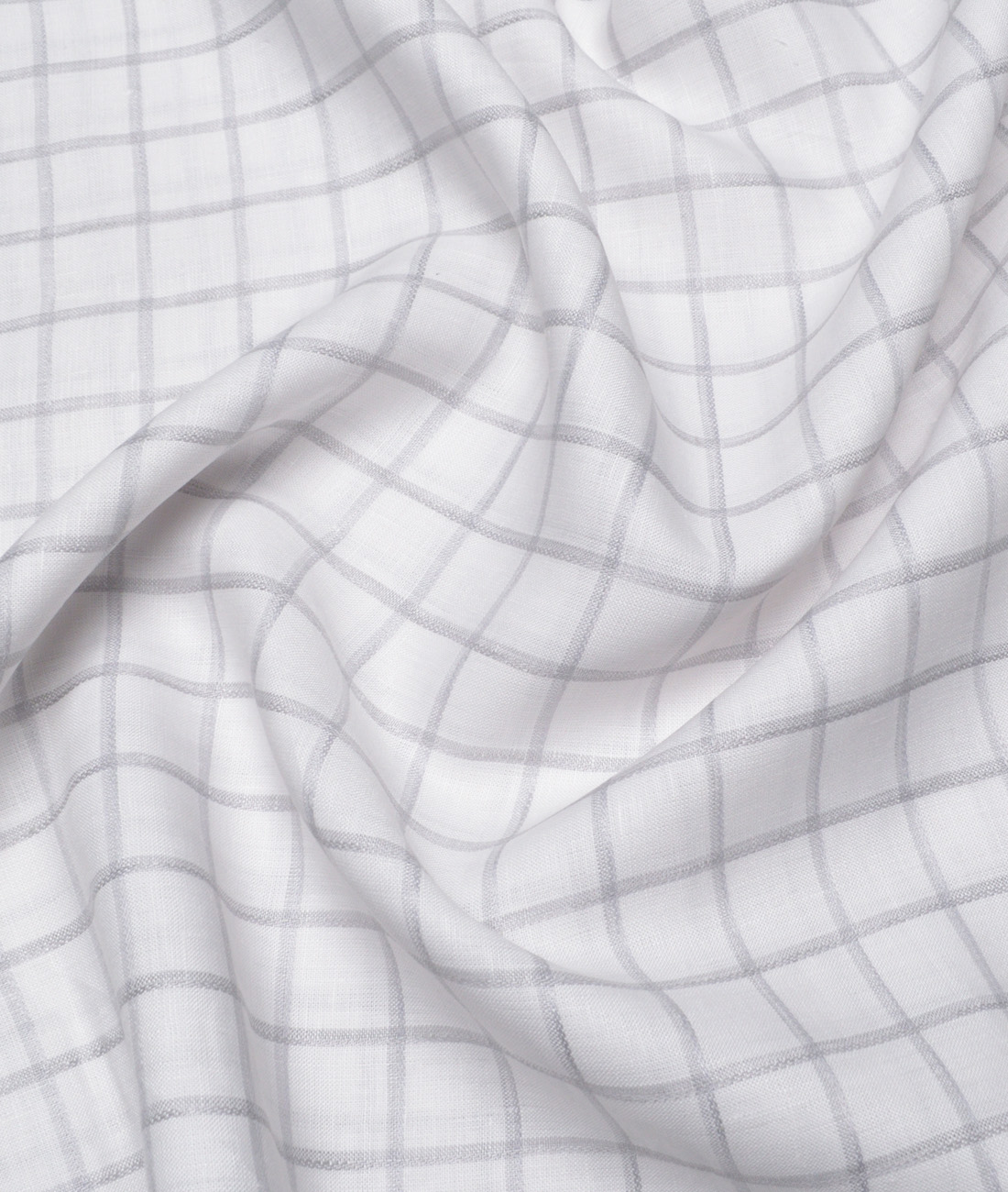 Burgoyne 60 LEA Irish Linen Checks Unstitched Shirt or Kurta Fabric (White & Grey) Burgoyne 60 LEA Irish Linen Checks Unstitched Shirt or Kurta Fabric (White & Grey)