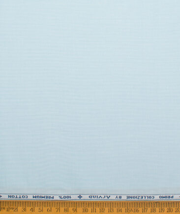 Arvind  Cotton Structured Shirting Fabric (Arctic Blue)