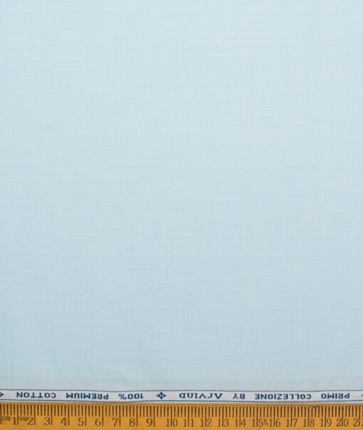 Arvind  Cotton Structured Shirting Fabric (Arctic Blue)