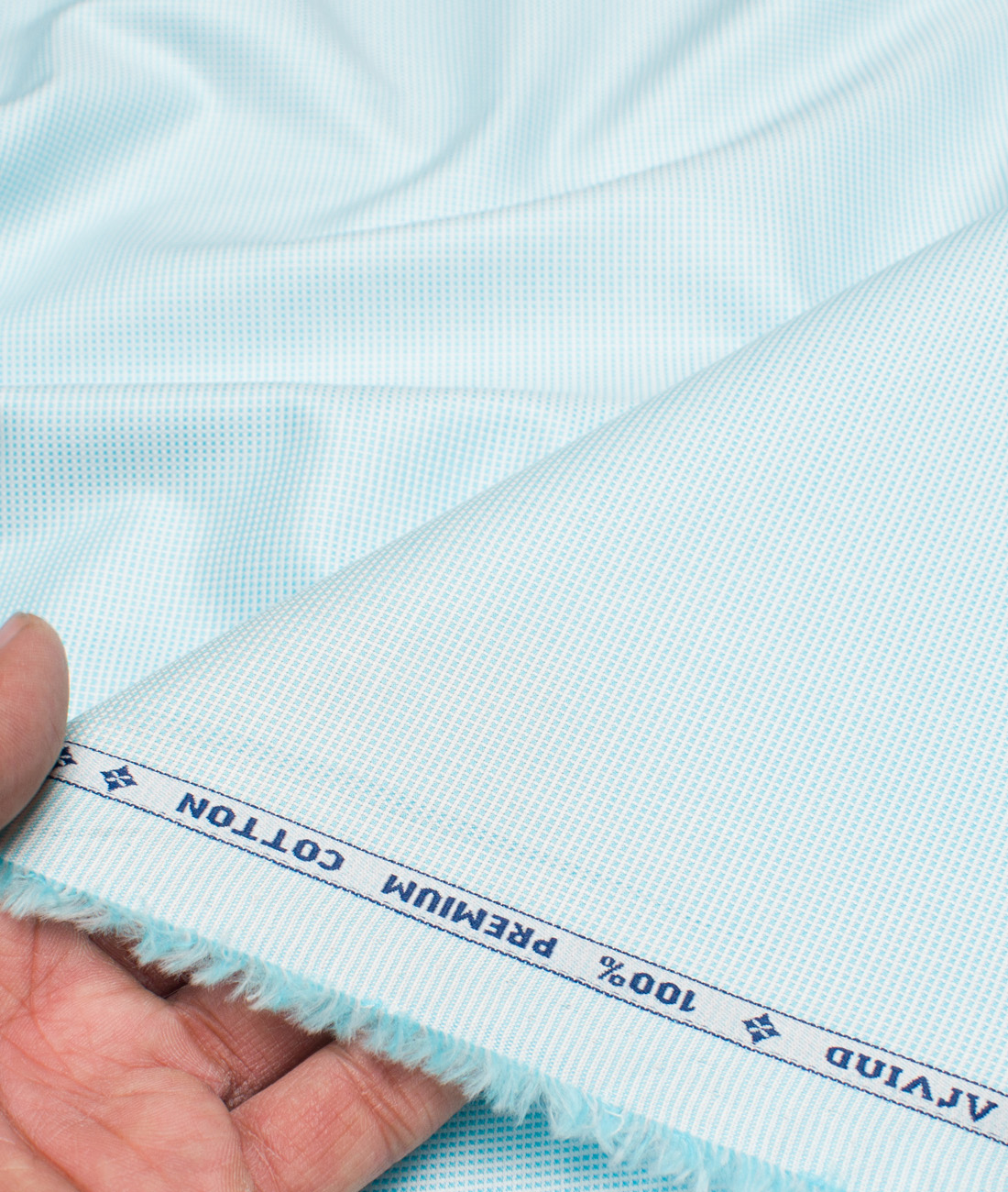 Arvind Cotton Structured Shirting Fabric (Firozi Blue) Arvind Cotton Structured Shirting Fabric (Firozi Blue)