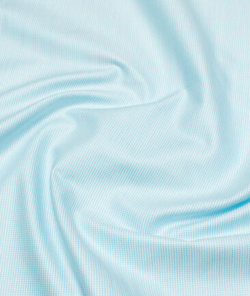 Arvind  Cotton Structured Shirting Fabric (Firozi Blue)