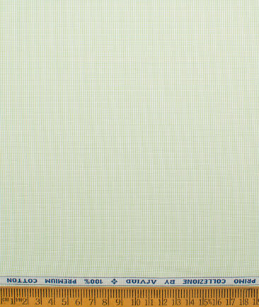 Arvind  Cotton Structured Shirting Fabric (Light Green)