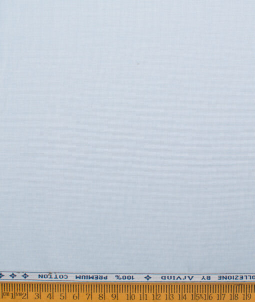 Arvind  Cotton Structured Shirting Fabric (Sky Blue)