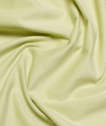 Arvind  Cotton Corduroy Striped  Shirting Fabric (Light Green)