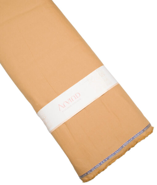 Arvind  Cotton Corduroy Striped  Shirting Fabric (Pale Orange)