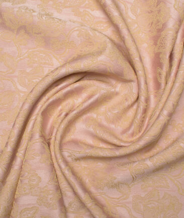 Aspen  Terry Rayon  Self Design  Ethnic Suiting Fabric (Pink)