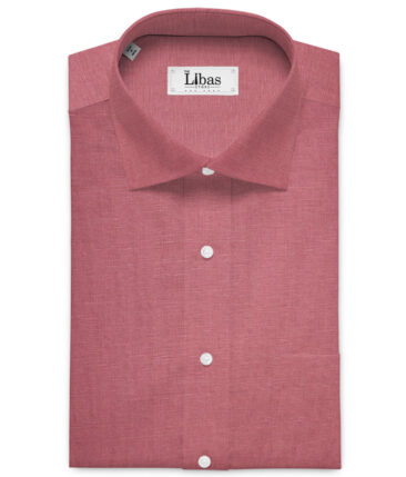 Burgoyne 60 LEA Irish Linen Solids Shirt or Kurta Fabric (Dusky Rose Pink)