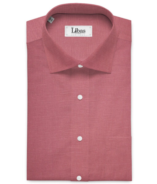 Burgoyne 60 LEA Irish Linen Solids Shirt or Kurta Fabric (Dusky Rose Pink)