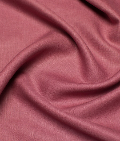Burgoyne 60 LEA Irish Linen Solids Shirt or Kurta Fabric (Dusky Rose Pink)