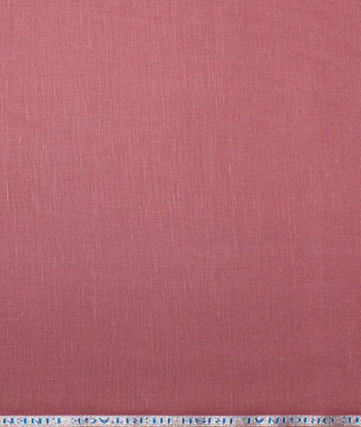 Burgoyne 60 LEA Irish Linen Solids Shirt or Kurta Fabric (Dusky Rose Pink)