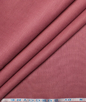 Burgoyne 60 LEA Irish Linen Solids Shirt or Kurta Fabric (Dusky Rose Pink)