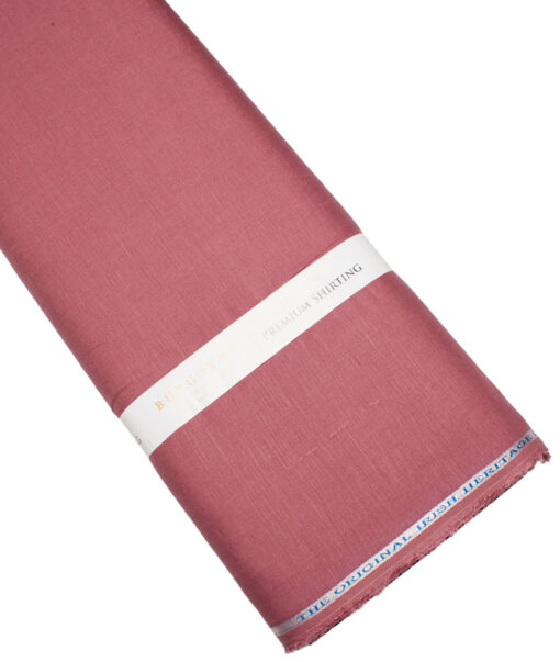 Burgoyne 60 LEA Irish Linen Solids Shirt or Kurta Fabric (Dusky Rose Pink)