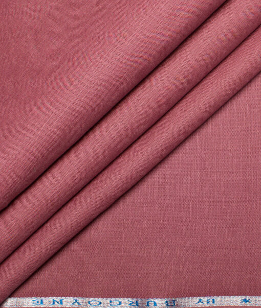 Burgoyne 60 LEA Irish Linen Solids Shirt or Kurta Fabric (Dusky Rose Pink)