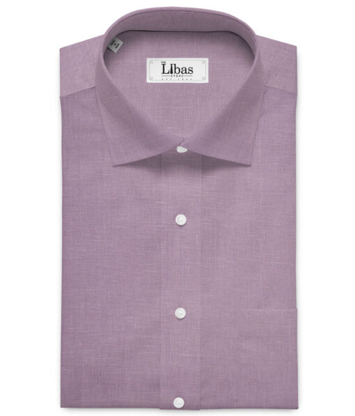 Burgoyne 60 LEA Irish Linen Solids Shirt or Kurta Fabric (Rum Purple)