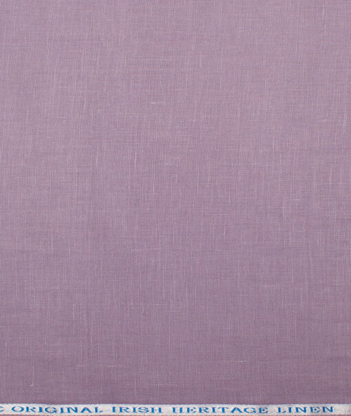 Burgoyne 60 LEA Irish Linen Solids Shirt or Kurta Fabric (Rum Purple)