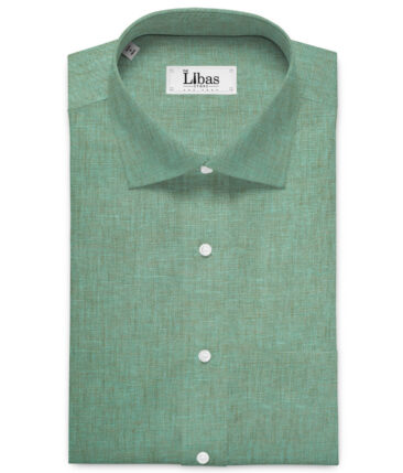 Burgoyne 60 LEA Irish Linen Self Design Shirt or Kurta Fabric (Oxley Green)