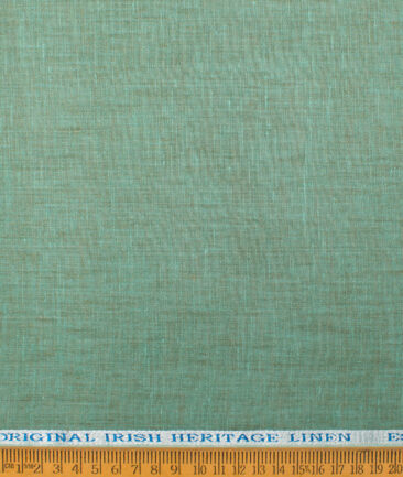 Burgoyne 60 LEA Irish Linen Self Design Shirt or Kurta Fabric (Oxley Green)