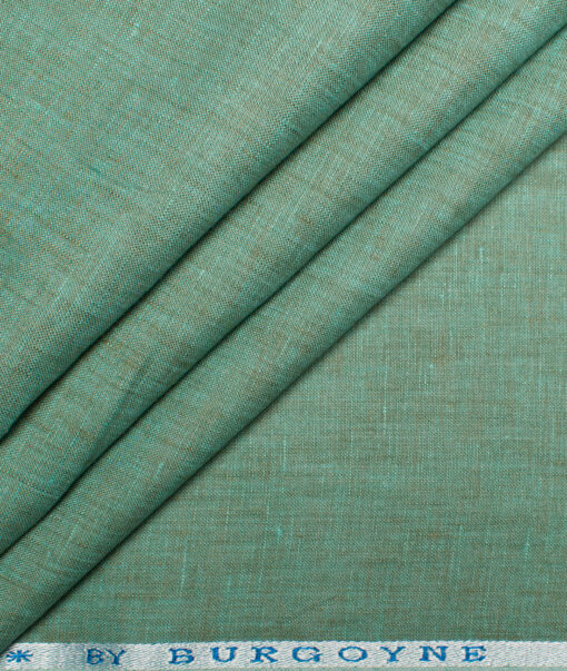 Burgoyne 60 LEA Irish Linen Self Design Shirt or Kurta Fabric (Oxley Green)