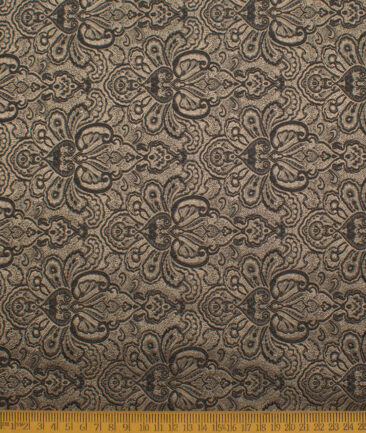 Don & Julio  Terry Rayon  Self Design  Ethnic Suiting Fabric (Black & Gold)